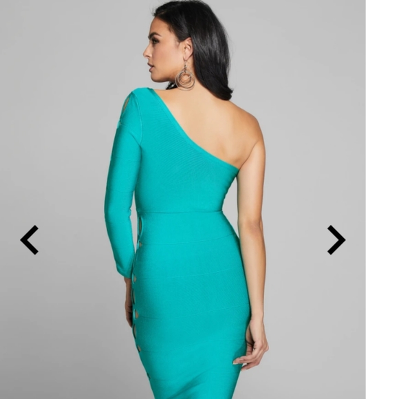 Bandage dress Marciano emerald - Picture 3 of 5